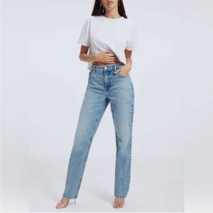 GOOD AMERICAN ICON STRAIGHT LEG JEANS WOMENS SIZE 10